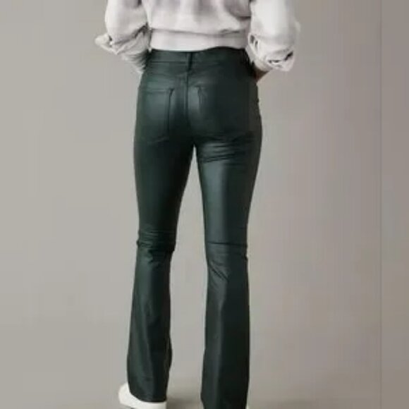 VEGAN FAUX LEATHER KICK BOOT PANTS AEO - Picture 2 of 5